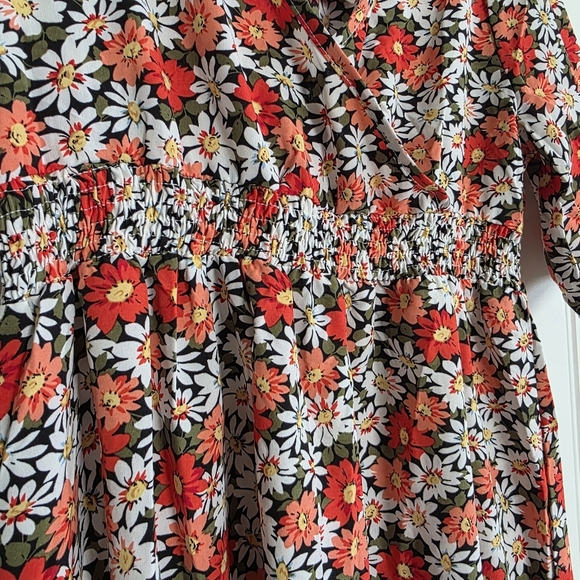 🔥5 FOR $25🔥NWT Faux Wrap Short Sleeve Floral Dress, XL - Picture 7 of 9